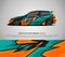 Sport car wrap design vector for race car, pickup truck, rally, adventure vehicle, uniform and sport livery.