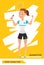 Sport characters badminton player vector