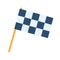 Sport checkered flag flat style icon