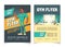 Sport club gym cartoon vector flyer template