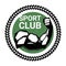 Sport Club Logo With Athletic Male Hand Biceps Silhouette Emblem On White Background