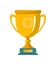 Sport competition golden prize isolated icon