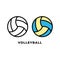 Sport concept represented by Volleyball icon. Isolated and flat illustration