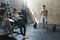 Sport. Crossfit Athletes At Workout Gym
