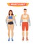 Sport and Diet Poster People Vector Illustration