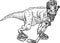 Sport dinosaur illustration isolated on backgroud