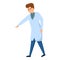Sport doctor indicate icon, cartoon style