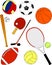 Sport equipment - vector