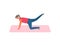 Sport and Exercise, Woman on Rug Lifting Legs