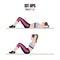 Sport exercises. Exercises with free weight. Sit-ups. Illustration of an active lifestyle.