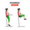 Sport exercises. Gym workout. hanging leg raises. Captain`s chair leg raise. Illustration of an active lifestyle Vector