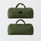 Sport fashion bag of green color with handles isolated at the white background.Highly detailed texture materials in square