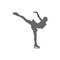 Sport. Figure skating. female figure skater silhouette