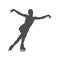 Sport. Figure skating. female figure skater silhouette