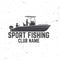 Sport Fishing club. Vector illustration.