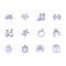 Sport and fitness - minimal thin line web icon set. Outline icons collection. Simple vector illustration