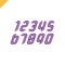 Sport Font Numbers set logos formed by parallel lines. Vector design for banner, presentation, web page, card, labels or posters.