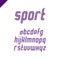 Sport font Vector square alphabet or letter set