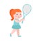 Sport girl tennis player with racket athletic health leisure and good looking kid prepared for active game, action