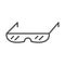 Sport glasses accessory line icon design