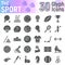 Sport glyph icon set, fitness symbols collection, vector sketches, logo illustrations, game signs solid pictograms