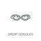 Sport Goggles linear icon. Modern outline Sport Goggles logo con