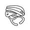 Sport helmet cycling line style icon