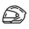 sport helmet vehicle auto line icon vector illustration