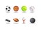 Sport icons as balls isolated