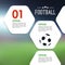 Sport infographics template. Soccer, football concept.