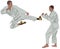Sport karate attack tatami bold contention guy stripling male struggle force tussle kimono business blow boy businessman white