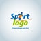 Sport logotype template, sports club, running club and fitness logo design template