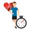 Sport man running monitoring heart stopwatch