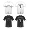 Sport Men`s t-shirt with short sleeve in front and back views. B