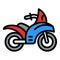 Sport moto icon, outline style