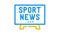 sport news tv color icon animation