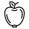 Sport nutrition apple icon, outline style