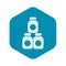 Sport nutrition containers icon, simple style