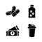 Sport Nutrition, Supplements. Simple Related Vector Icons