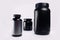 Sport Nutrition, Whey Protein and Gainer. Black Plastic Jars iso