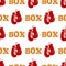 Sport pattern design - box seamless texture with red boxing gloves