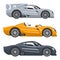 Sport race car vector speed automobile and offroad rally car colorful fast motor racing auto driver transport motorsport