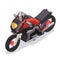 Sport race motorbike vehicle isometric flat bike design vector illustration