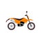 Sport race motorcycle or motorbike cartoon flat vector illustration isolated.
