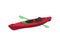 Sport racing kayak or canoe with paddels. Vector isolated graphic illustration