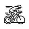 sport riding bike line icon vector illustration