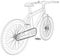 Sport road bike bicycle. Created illustration of 3d. Vector wire-frame concept