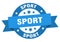 sport round ribbon isolated label. sport sign.