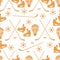 Sport seamless pattern. Hockey equipment