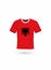 Sport shirt in colors of Albania flag